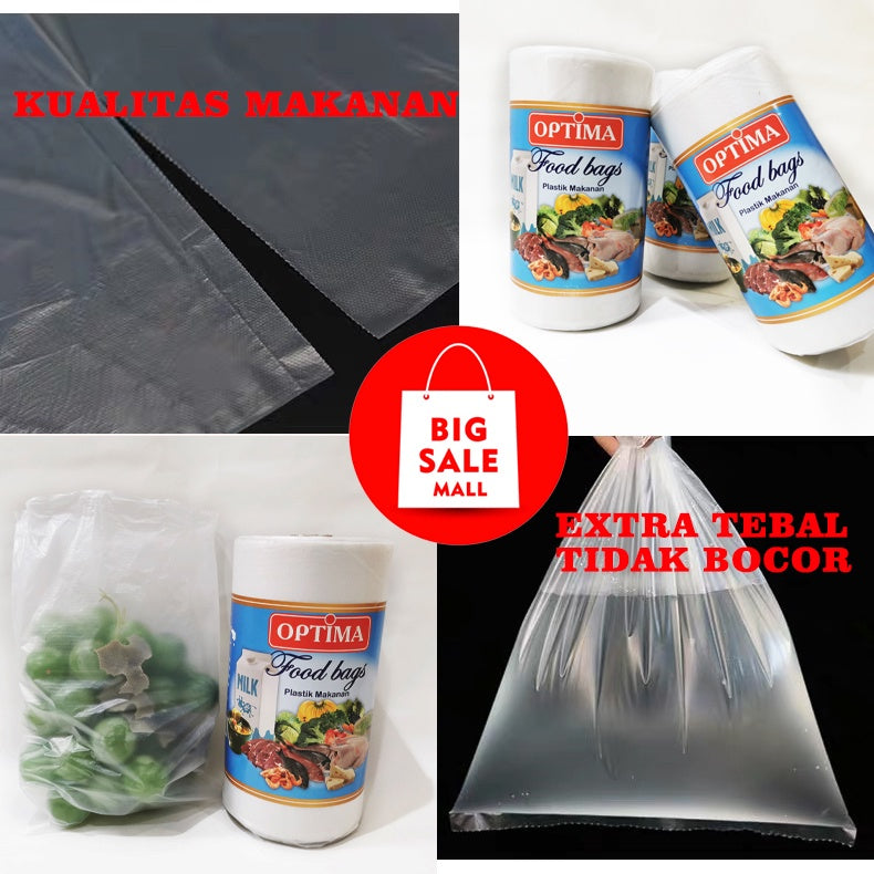Plastik Sayur Buah Roll 15x30 *satu roll1.5kg * fotocopy Plastik Roll Food Grade