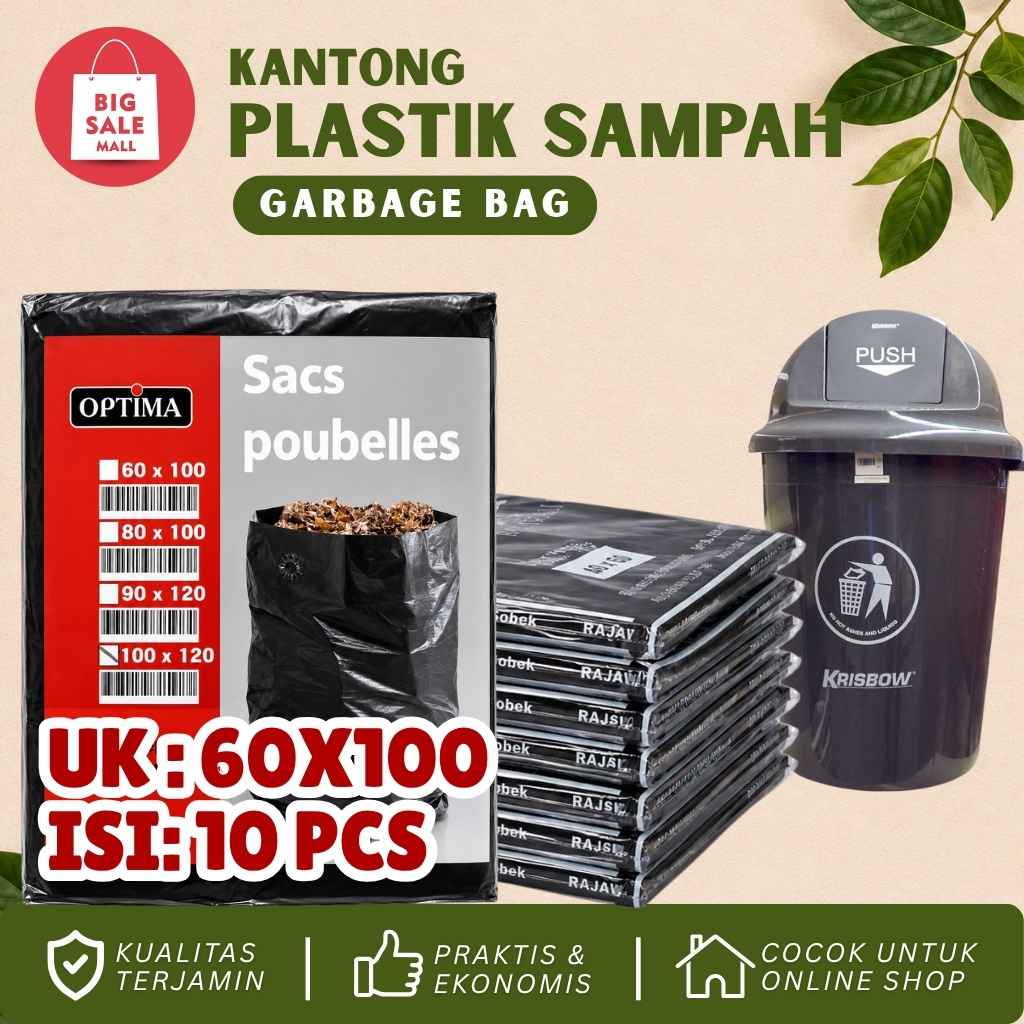 Kantong Plastik Sampah 60x100cm Optima 10pcs