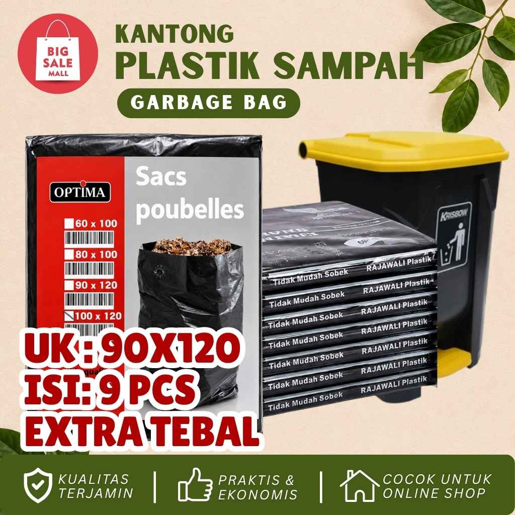 Kantong Plastik Sampah 90x120cm Rajawali Tebal 9pcs
