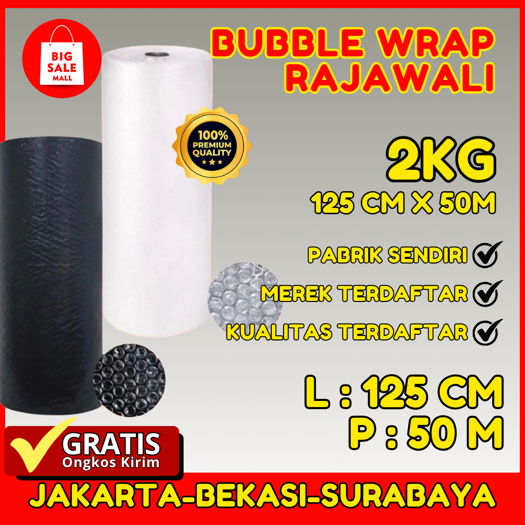 Bubble Wrap 125 cm x 50 Meter