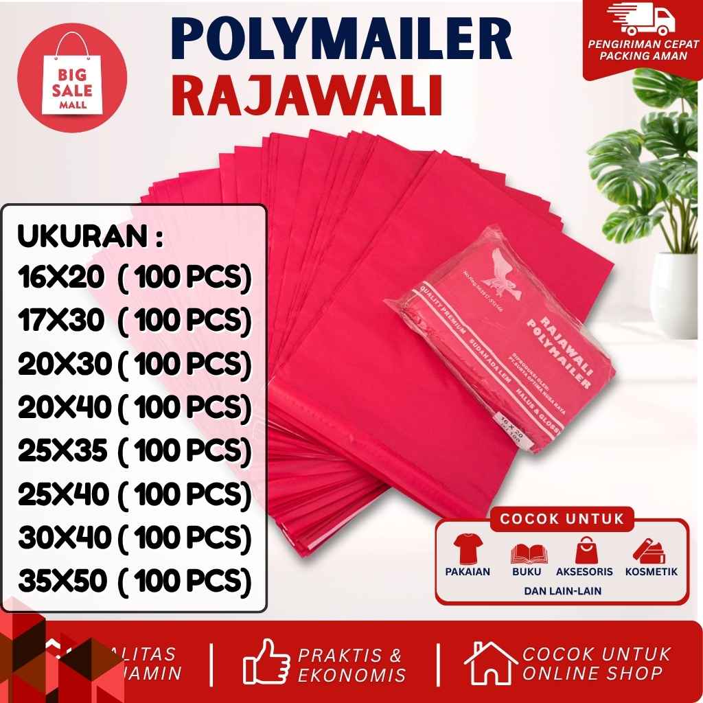 Plastik Polymailer Rajawali Merah Premium Uk 20x30cm Isi100pcs