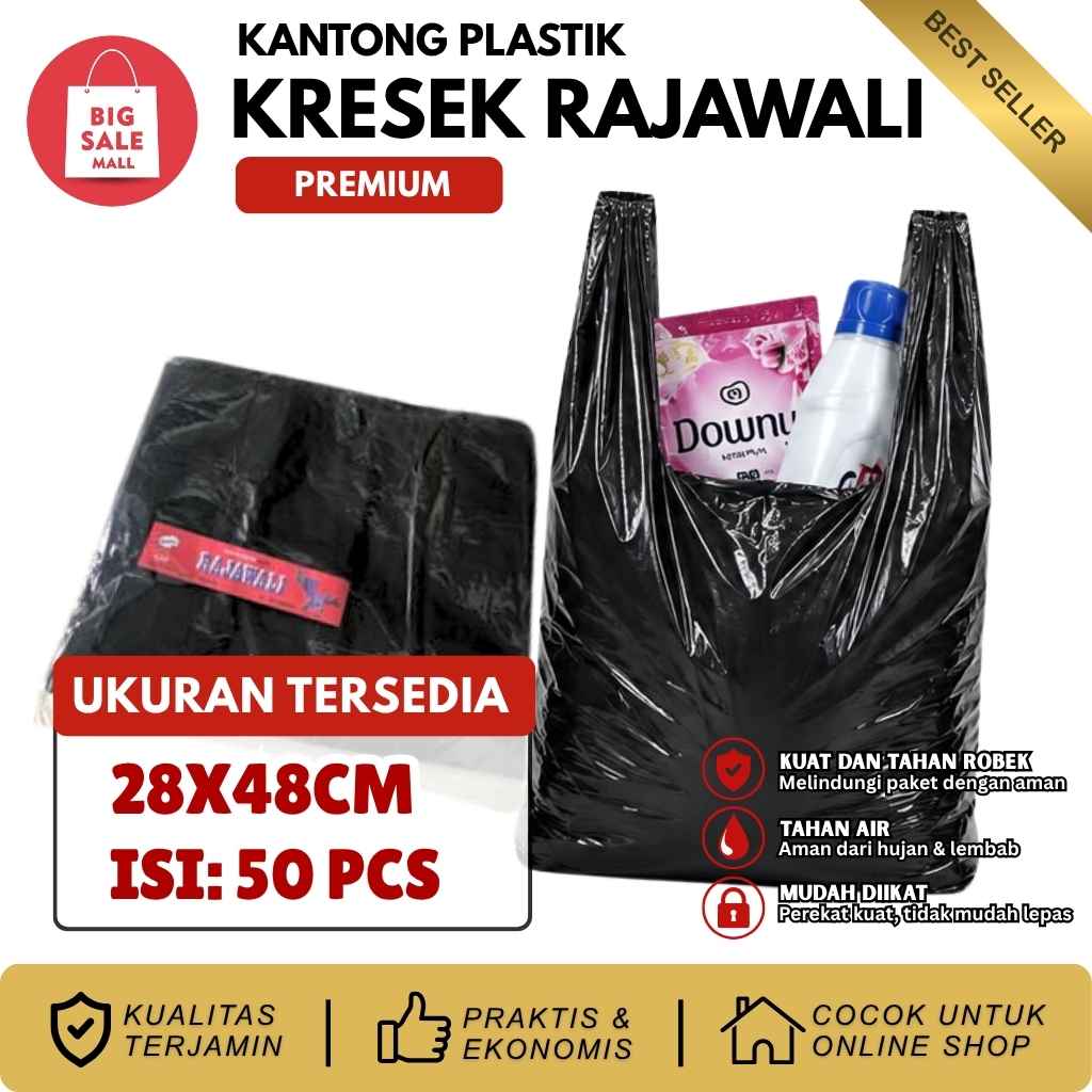 Kantong Plastik Premium Tebal Rajawali 28X48 Isi 50pcs