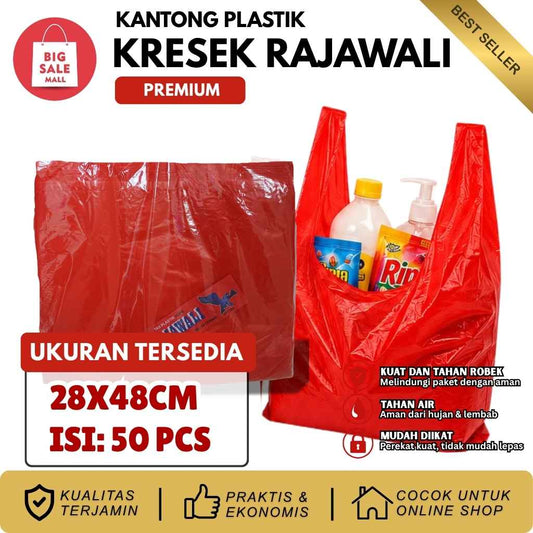 Kantong Plastik Premium Tebal Rajawali 28X48 Isi 50pcs