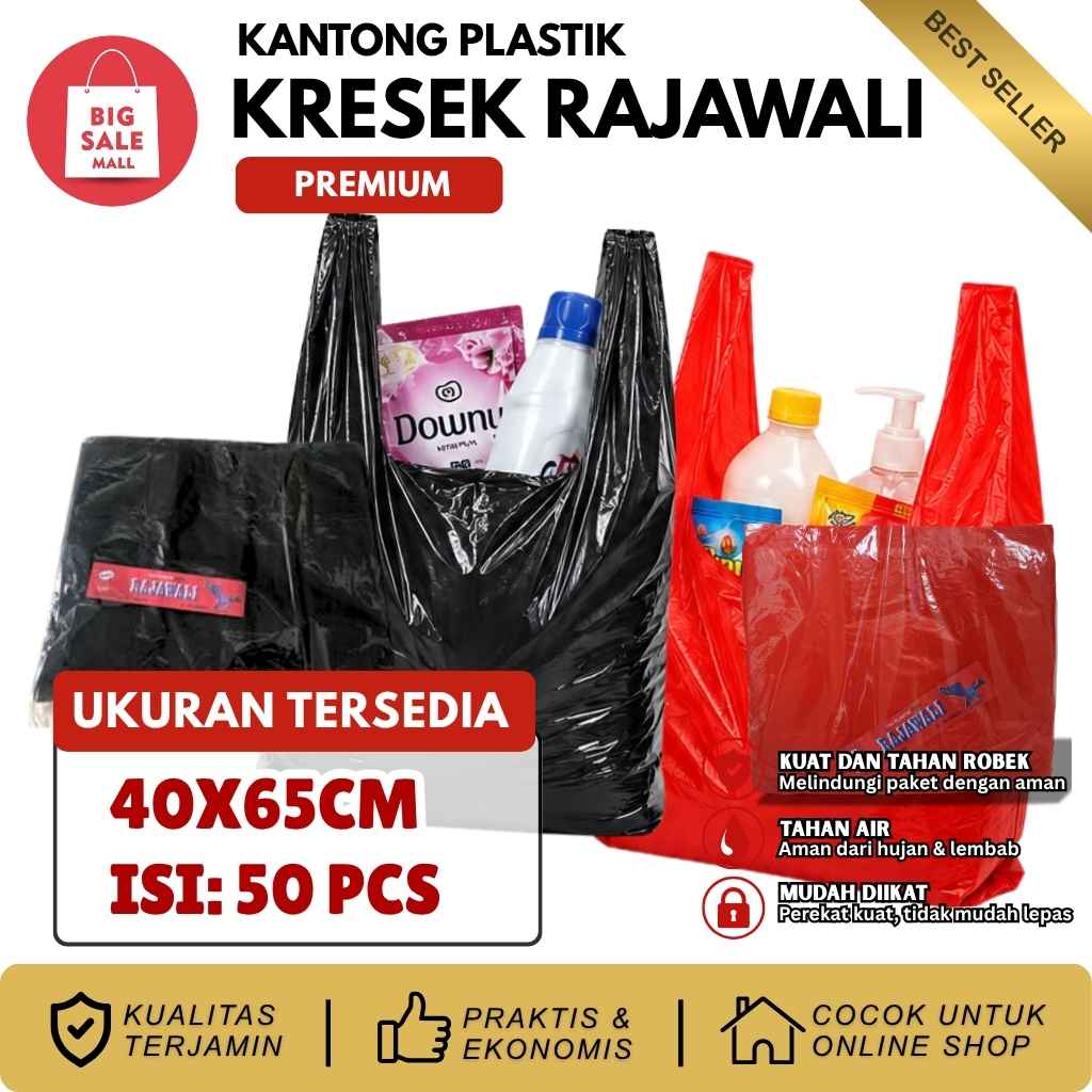 Plastik Kresek Premium Tebal Rajawali Uk 40X65cm isi50pcs
