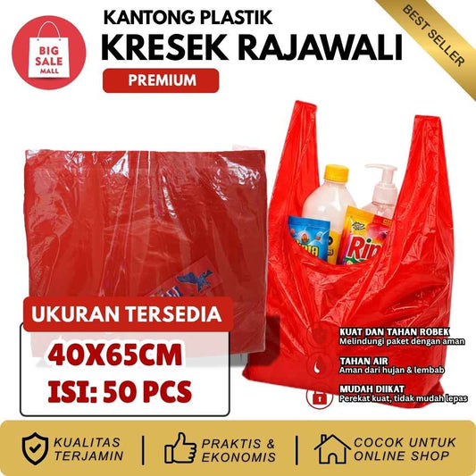 Plastik Kresek Premium Tebal Rajawali Uk. 40x65cm isi 50pcs