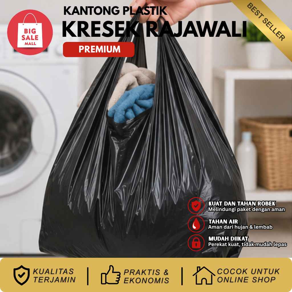 Kantong Kresek Premium Tebal Rajawali 28X48 Isi 50pcs
