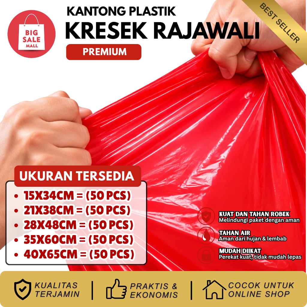 Plastik Kresek Premium Tebal Rajawali Uk 40X65cm isi50pcs
