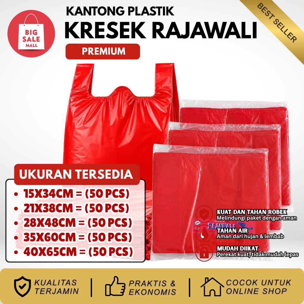 Plastik Kresek Premium Tebal Rajawali Uk 40X65cm isi50pcs