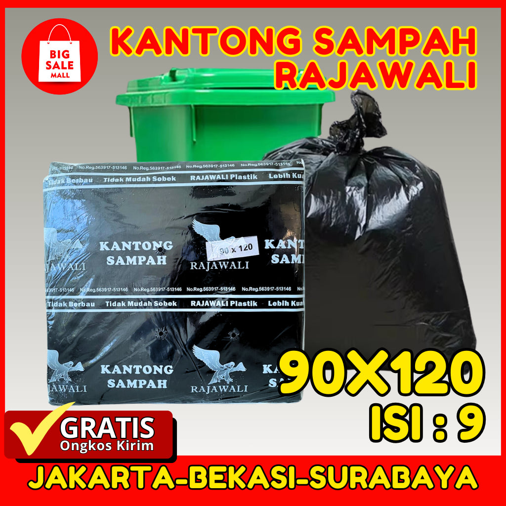Kantong Plastik Sampah 90x120cm Rajawali Tebal 9pcs