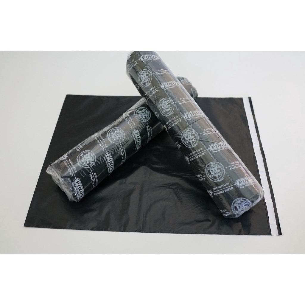 Plastik Packing Polymailer 17X30CM isi100pcs PINUS HITAM EKONOMIS