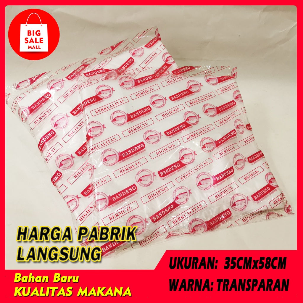 Kantong Plastik Kresek Bening Uk 15x34 cm Losari Transparan
