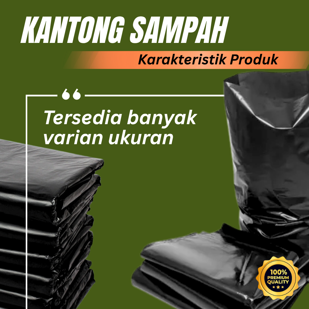 Kantong Sampah 90x120 isi 5 (tipis) Trash Bag Plastik Sampah Rajawali Hitam Anti Bocor Garbage Bag