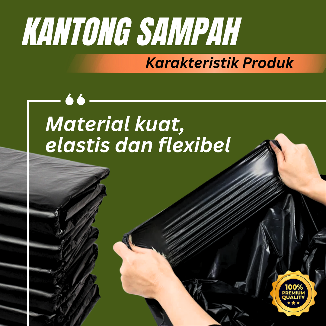 Kantong Sampah 90x120 isi 5 (tipis) Trash Bag Plastik Sampah Rajawali Hitam Anti Bocor Garbage Bag