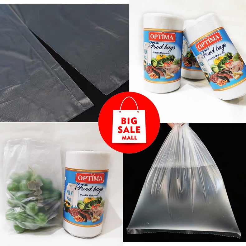 Plastik Sayur Buah Roll 15x30 *satu roll1.5kg * fotocopy Plastik Roll Food Grade