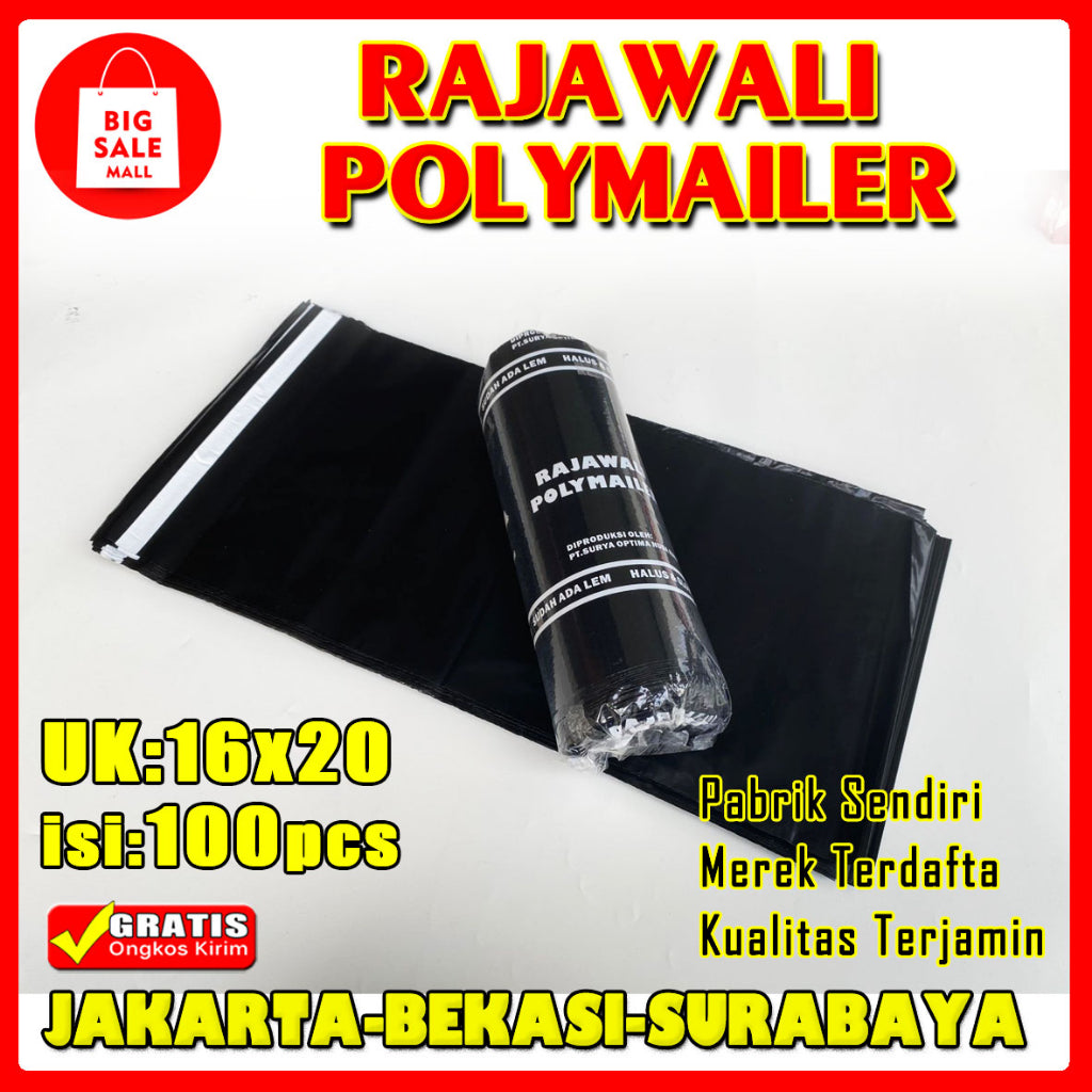 Plastik Polymailer Rajawali Pink Premium Ukuran 16x20cm Isi 100pcs