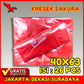 Kantong Kresek Jumbo Sakura Uk40 Merah Tipis Ekonomis