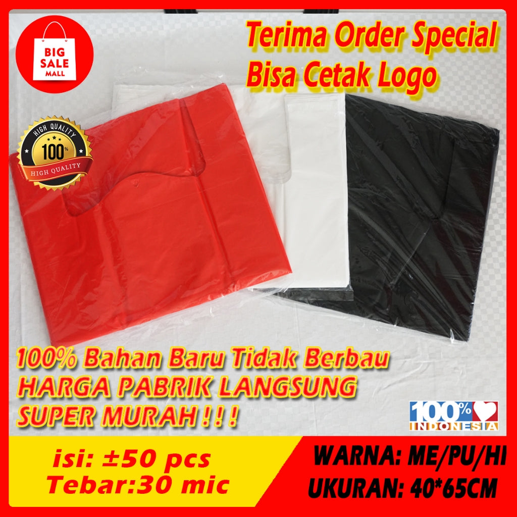 Plastik Kresek Premium Tebal Rajawali Uk. 40x65cm isi 50pcs