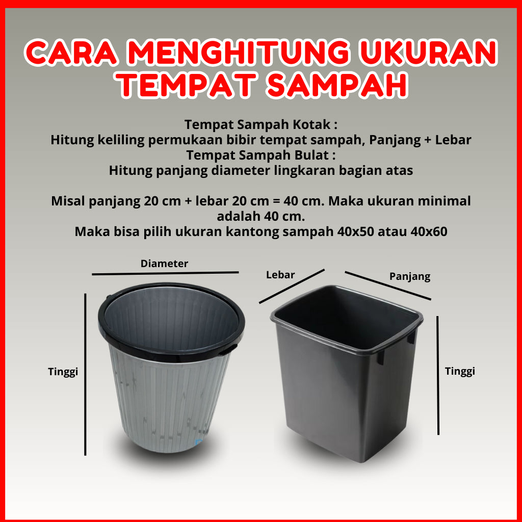 Trash Bag 30x40cm Rajawali isi 50 & 100 lembar