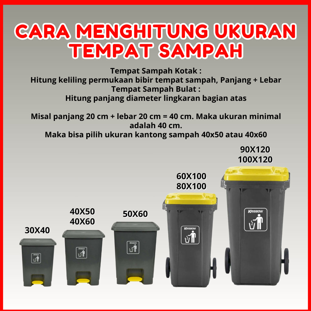 Trash Bag 30x40cm Rajawali isi 50 & 100 lembar
