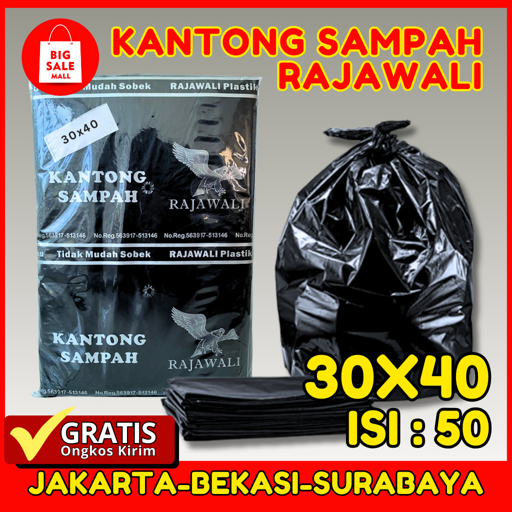 Trash Bag 30x40cm Rajawali isi 50 & 100 lembar