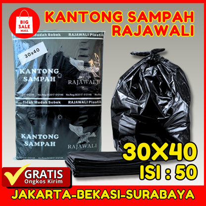 Trash Bag 30x40cm Rajawali isi 50 & 100 lembar