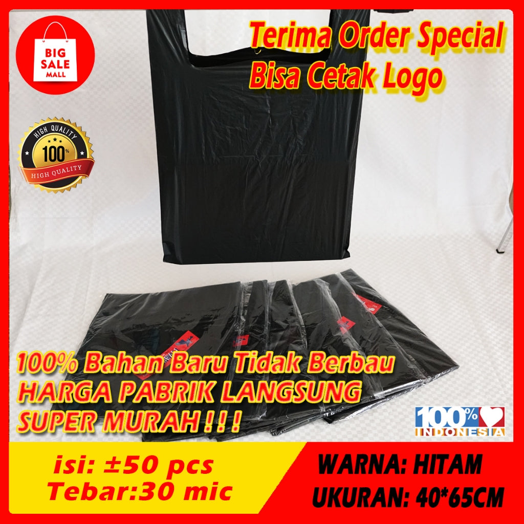 Plastik Kresek Premium Tebal Rajawali Uk. 40x65cm isi 50pcs