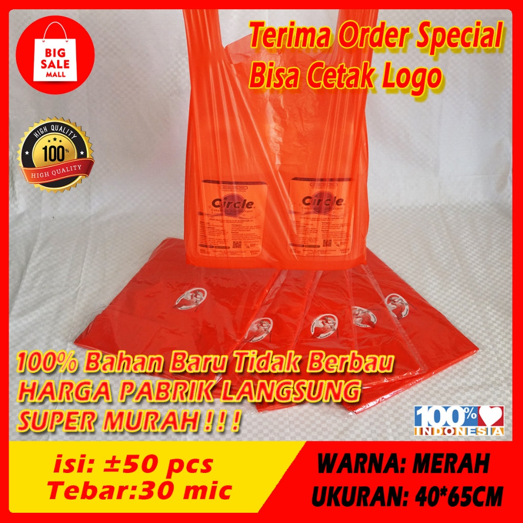 Plastik Kresek Premium Tebal Rajawali Uk. 40x65cm isi 50pcs