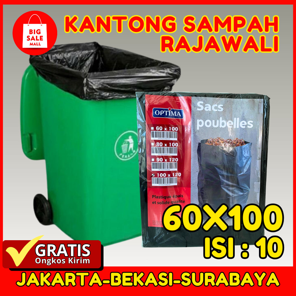 Kantong Plastik Sampah 60x100cm Optima 10pcs