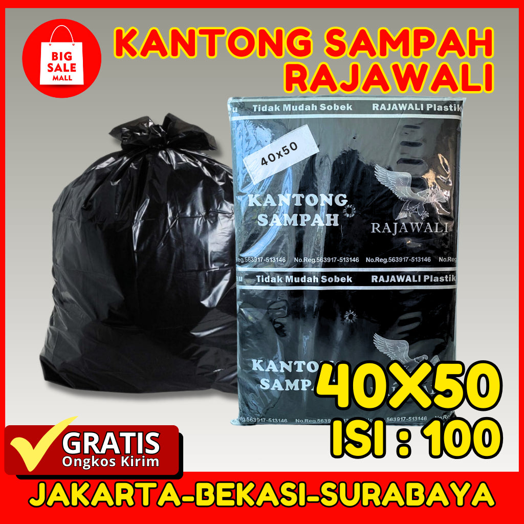 Kantong Plastik Sampah 40x50cm Rajawali Isi 100pcs