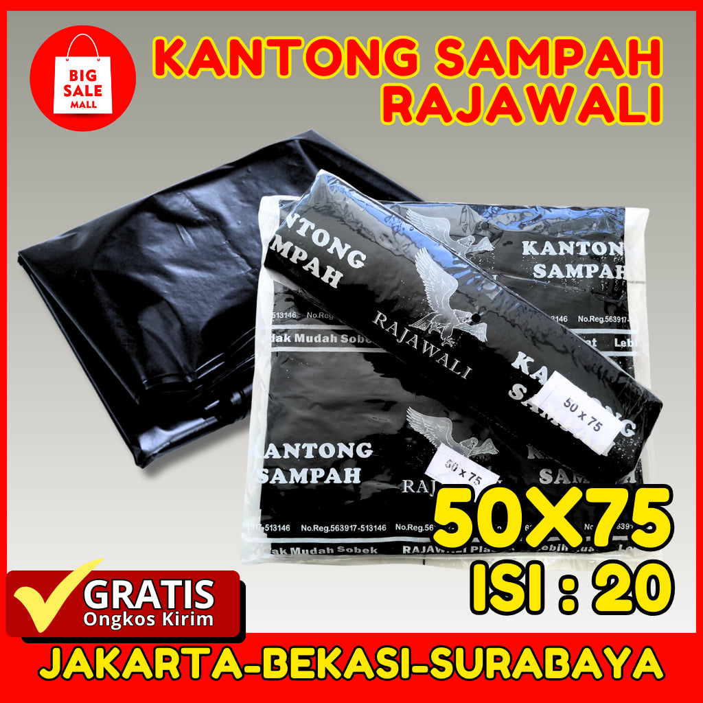 Kantong Plastik Sampah 50x75 Rajawali Isi 50 & 20pcs