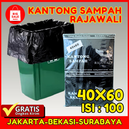 Kantong Plastik Sampah 40x60cm Rajawali Isi 100 & 20pcs