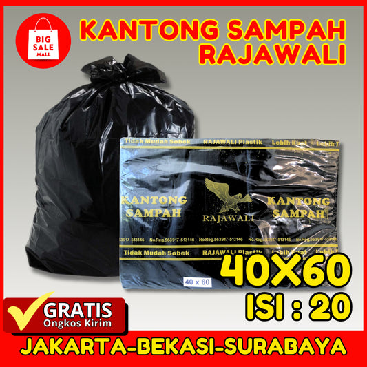 Kantong Plastik Sampah 40x60cm Rajawali Isi 100 & 20pcs