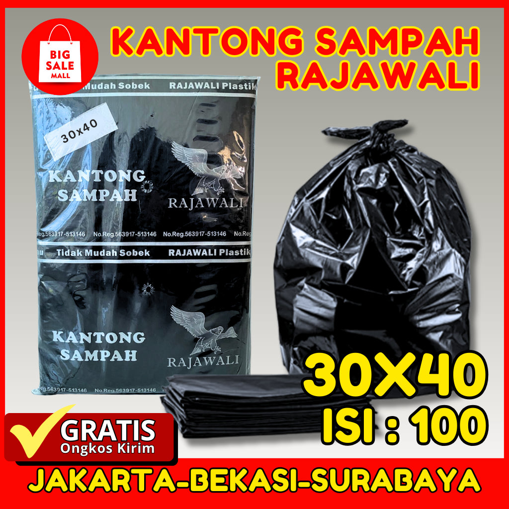 Trash Bag 30x40cm Rajawali isi 50 & 100 lembar