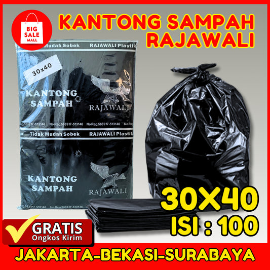 Trash Bag 30x40cm Rajawali isi 50 & 100 lembar