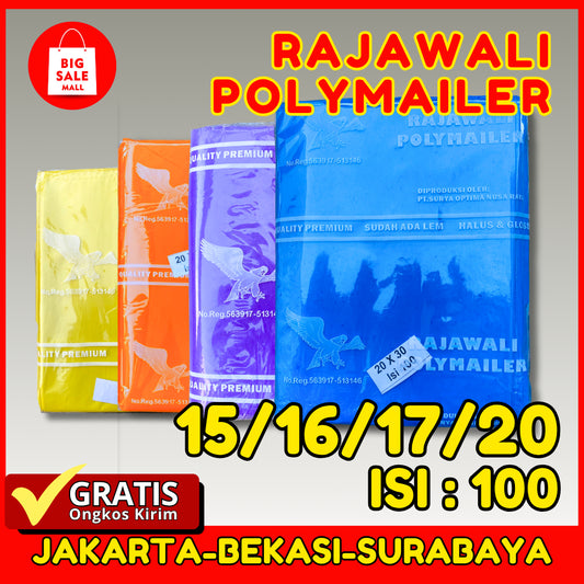 Plastik Polymailer Rajawali Biru Premium Ukuran 16x30cm Isi 100pcs