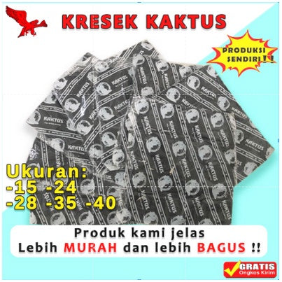 Kantong Plastik Hitam Ekonomis Tipis 15/24/28 Kaktus
