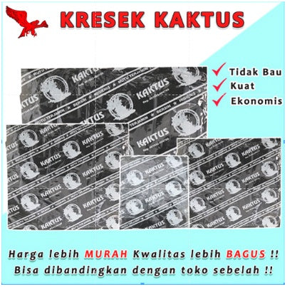 Kantong Plastik Hitam Ekonomis Tipis 15/24/28 Kaktus