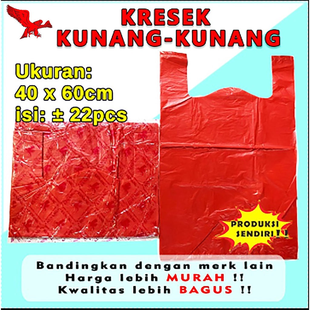 Kantong Kresek Jumbo Sakura Uk40 Merah Tipis Ekonomis