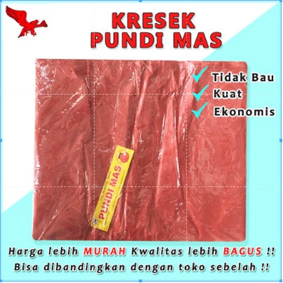 Kantong Plastik Jumbo Asem Uk40 Merah Tipis Ekonomis