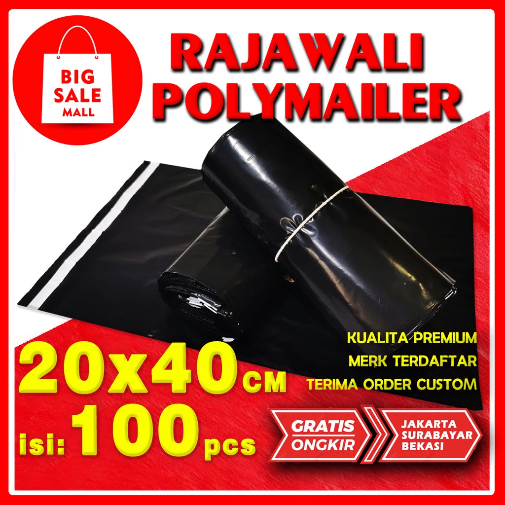 Plastik Polymailer Rajawali Pink Premium Ukuran 20x40cm Isi 100pcs